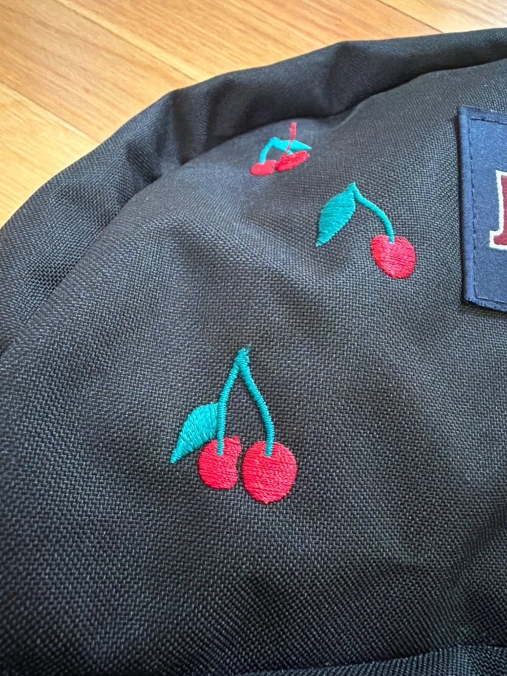 Jansport cherry backpack and lunch bag